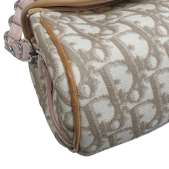 Christian Dior Trotter Heart Charm Shoulder Bag Pink Beige - Picture 6 of 12